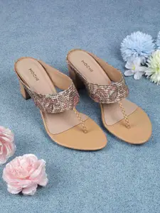 Mochi Embellished Block Sandals