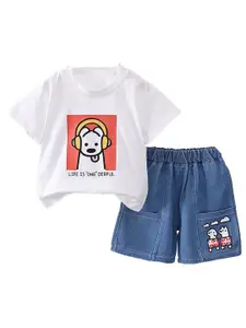 StyleCast x Revolte Boys Printed T-shirt With Shorts