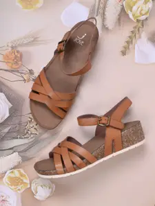 Jove Women Textured Open-Toe Sandals