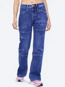 FCK-3 Women Brooklyn Straight Fit High-Rise Stretchable Jeans