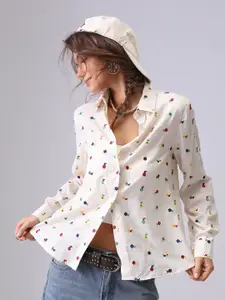 JC Collection Women Opaque Printed Casual Shirt