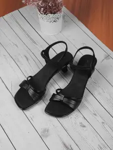 Metro Women Open Toe Block Heels