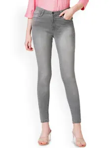 Kraus Jeans Women Skinny Fit High-Rise Light Fade Jeans