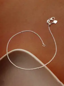LeCalla Silver-Plated Artificial Stones and Beads Anklet