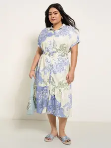 Honey Curvytude by Pantaloons Women Floral Printed Fit & Flare Midi Dress