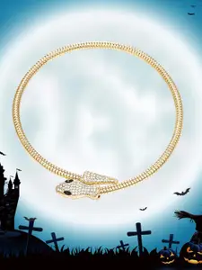FIMBUL Gold-Plated Snake Choker Necklace