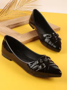 Lavie Women Casual Pointed Toe Buckles Flat Balllerinas