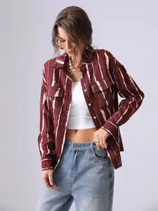 JC Collection Women Opaque Striped Casual Shirt