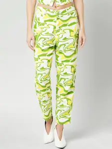 Kraus Jeans Women Printed Mid-Rise Mom Fit Coloured Jeans