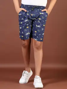 V-Mart Boys Printed Cotton Mid-Rise Shorts