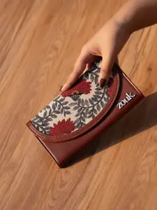 ZOUK Women Ethnic Motifs Printed Nawabi Couture Kyra Flap Wallet