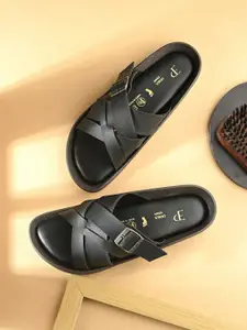 El Paso Women Open Toe Flats with Buckles