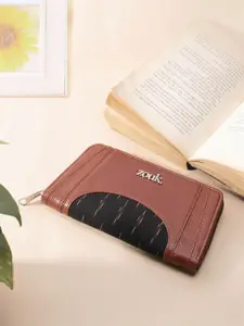 ZOUK Women Arika Zipper Wallet Ikat GreRe