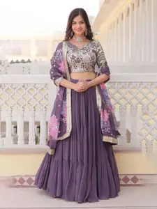 Fashion Basket Unstitched Lehenga & Ready to Wear Blouse With Dupatta