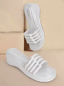 DressBerry Women Embellished Flatform Heel Sandals