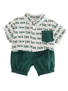 StyleCast x Revolte Boys Printed Pure Cotton Shirt With Shorts