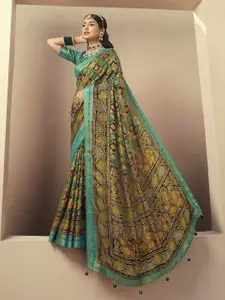 elora Woven Design Printed Banarasi Saree