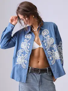 JC Collection Women Opaque Printed Casual Shirt