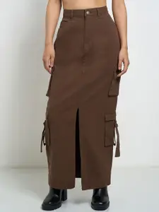 People Pure Cotton Straight Maxi Skirt