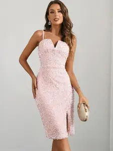 bebe Women  Embelished  Sheath Dress