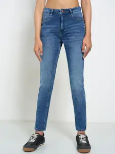 SF JEANS by Pantaloons Women Slim Fit High-Rise Low Distress Heavy Fade Jeans