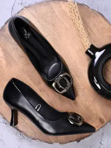 Jove PU Slim Heeled Pumps