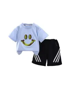 StyleCast x Revolte Boys Embroidered T-shirt With Shorts