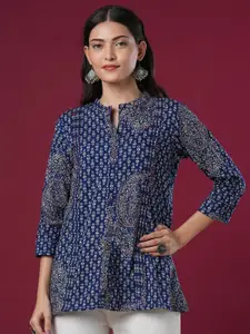 FASHOR Ethnic Motifs Printed Pure Cotton Kurti