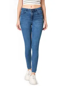 Kraus Jeans Women Skinny Fit High-Rise Light Fade Jeans