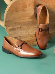 Ruosh Men Leather Formal Slip-ons