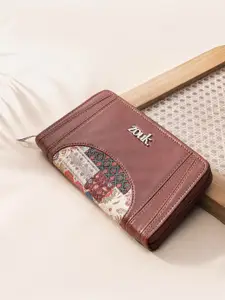 ZOUK Women Arika Zipper Wallet Kutch Gamthi