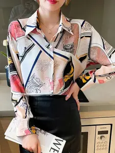 DressBerry Women Standard Opaque Printed Casual Shirt