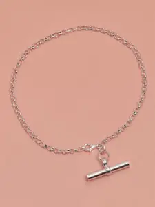 LeCalla Silver-Plated Artificial Stones and Beads Anklet