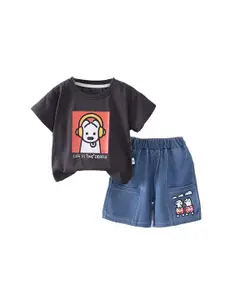 StyleCast x Revolte Boys Graphic Printed T-shirt With Shorts