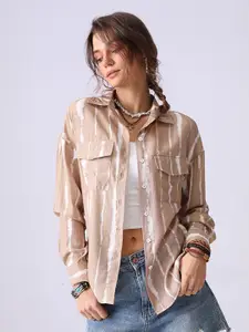 JC Collection Women Opaque Striped Casual Shirt