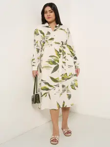 Honey Curvytude by Pantaloons Print Long Dress