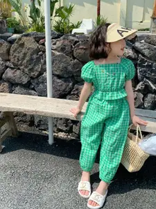 StyleCast x Revolte Girls Checked Top With Capris