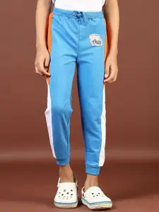 V-Mart Boys Colourblocked Mid-Rise Cotton Joggers