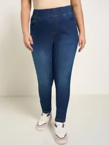 Honey Curvytude by Pantaloons Women Skinny Fit High-Rise Light Fade Jeans