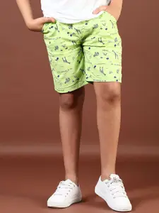 V-Mart Boy Printed Mid-Rise Cotton Shorts