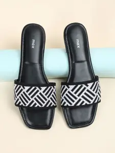 max Women Woven Design  Open Toe Flats