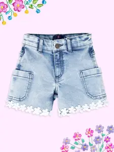 KiddoPanti Girls Denim Denim Shorts