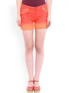 Campus Sutra Women Colourblocked Mid-Rise Shorts