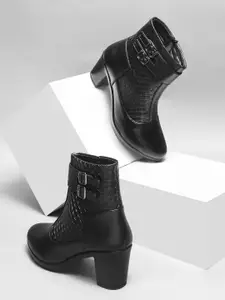 Killer Women Round Toe Block Heel Boots