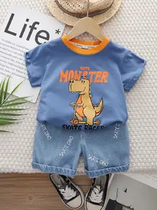 INCLUD Boys Printed T-shirt With Shorts