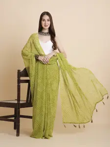 RATAN Bandhani Poly Chiffon Saree