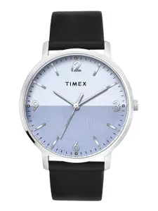 Timex Men Brass Dial & Leather Straps Analogue Watch TW0TG8029