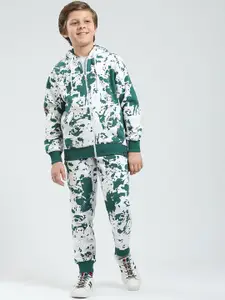 Monte Carlo Boys Printed Hooded Mid-Rise Tracksuits