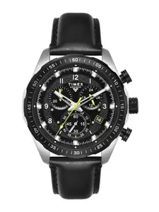 Timex Men Dial & Leather Straps Analogue Chronograph Watch TWEG26003