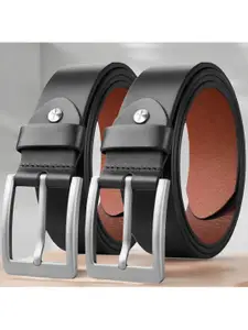 The Roadster Lifestyle Co Set Of 2 Leather Formal Belts